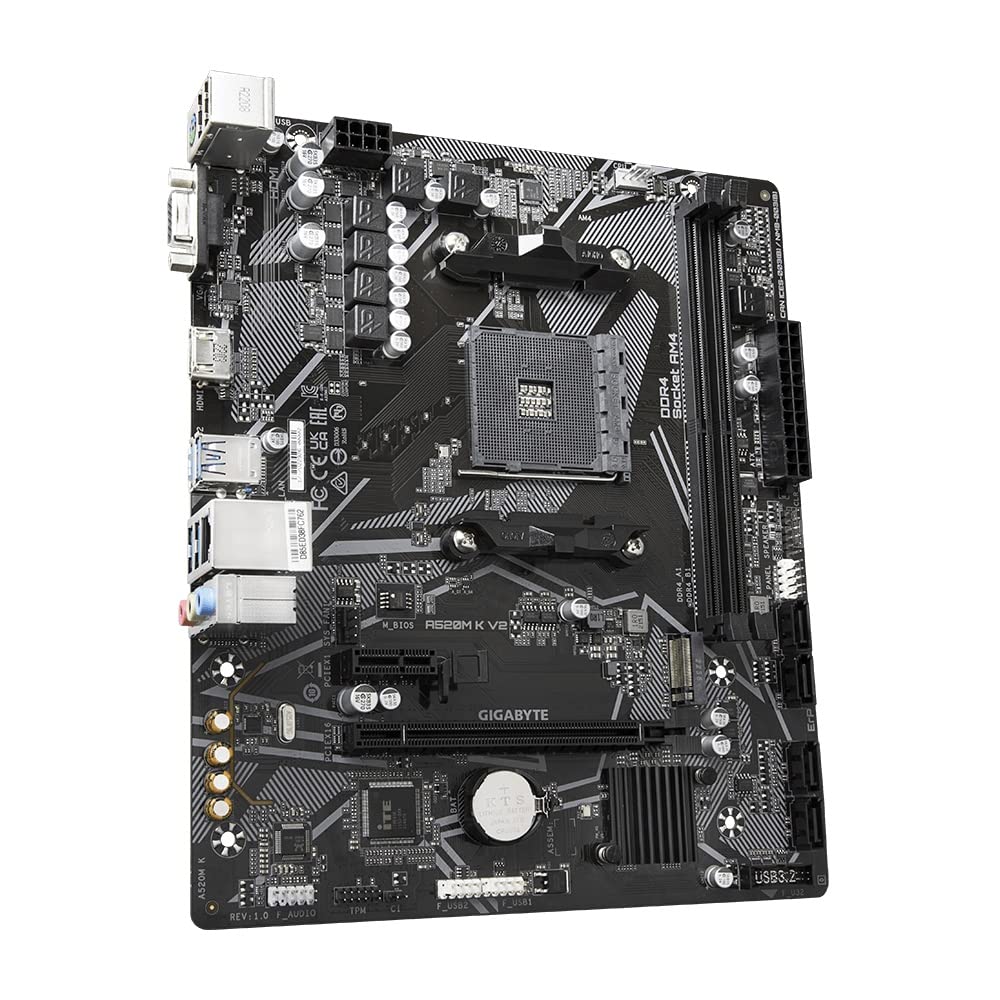 GIGABYTE A520M K V2 scheda madre AM4 Micro-ATX