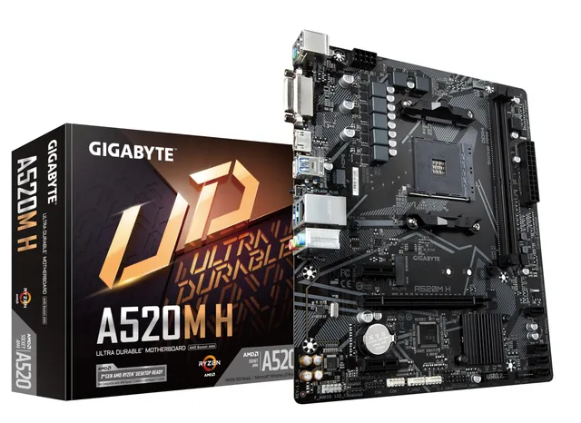 GIGABYTE A520M H scheda madre AM4 DDR4 M.2 Ryzen 5000
