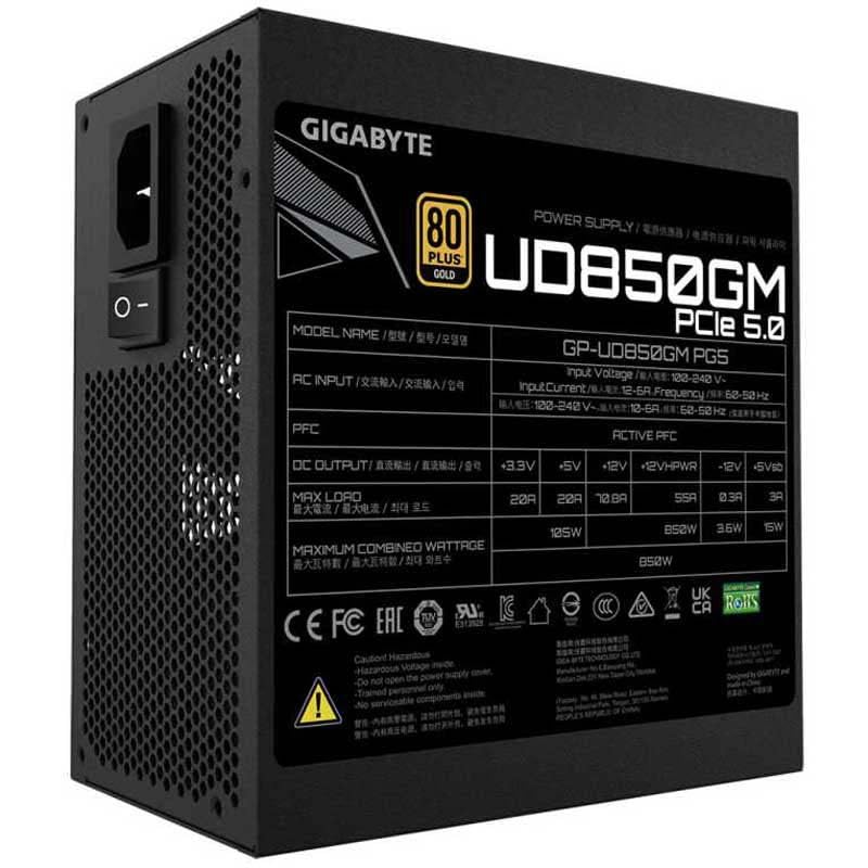 Gigabyte UD850GM PG5 alimentatore 850W 80 Plus Gold