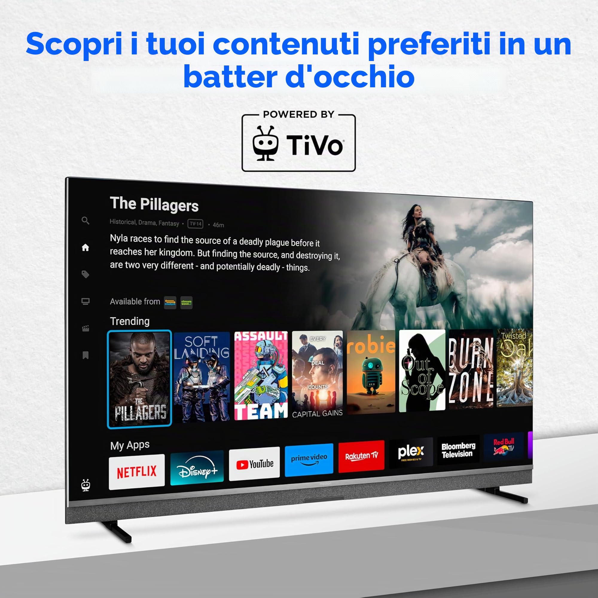 MEDION MD855900 TV MiniLED 55" 4K Dolby Vision TiVo