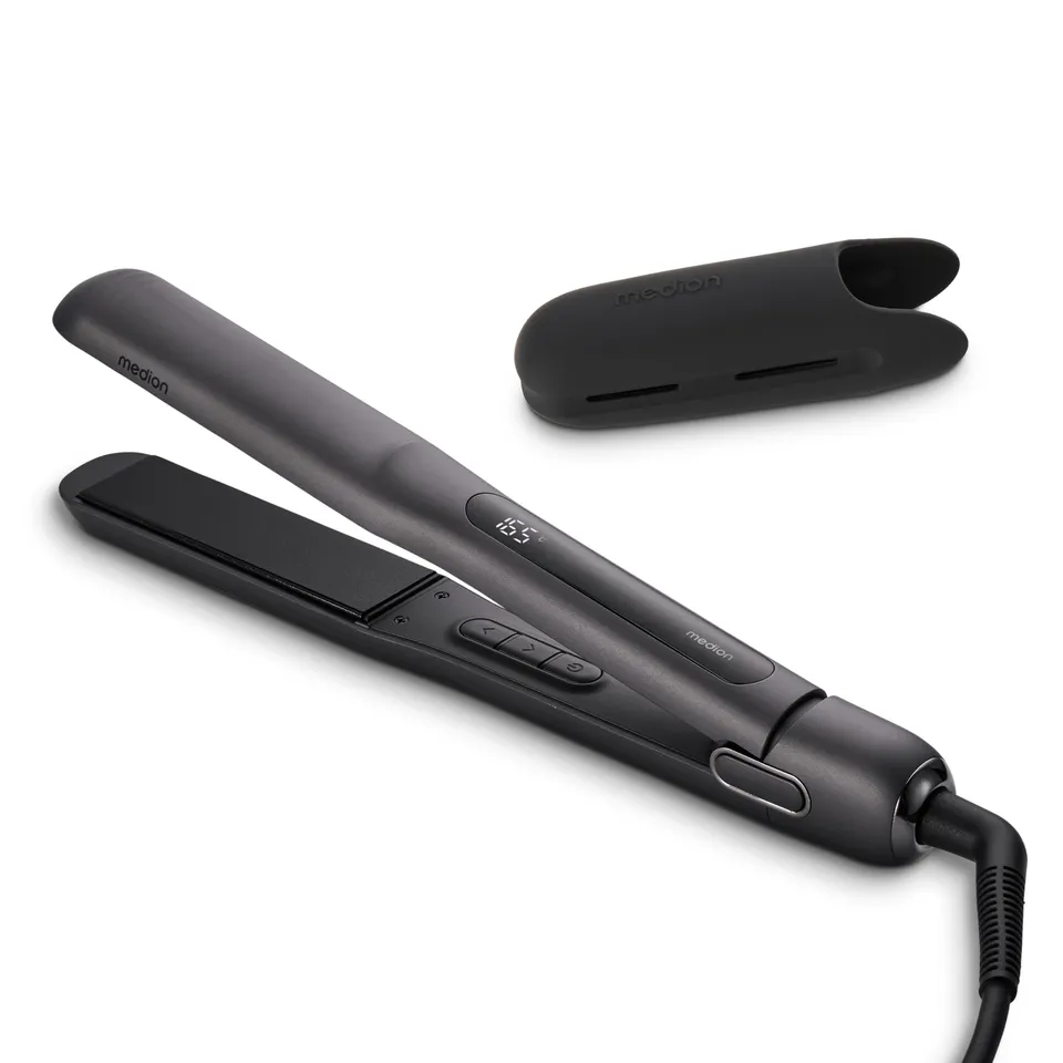Medion HS1 MD19925 piastra per capelli ceramica grigio display