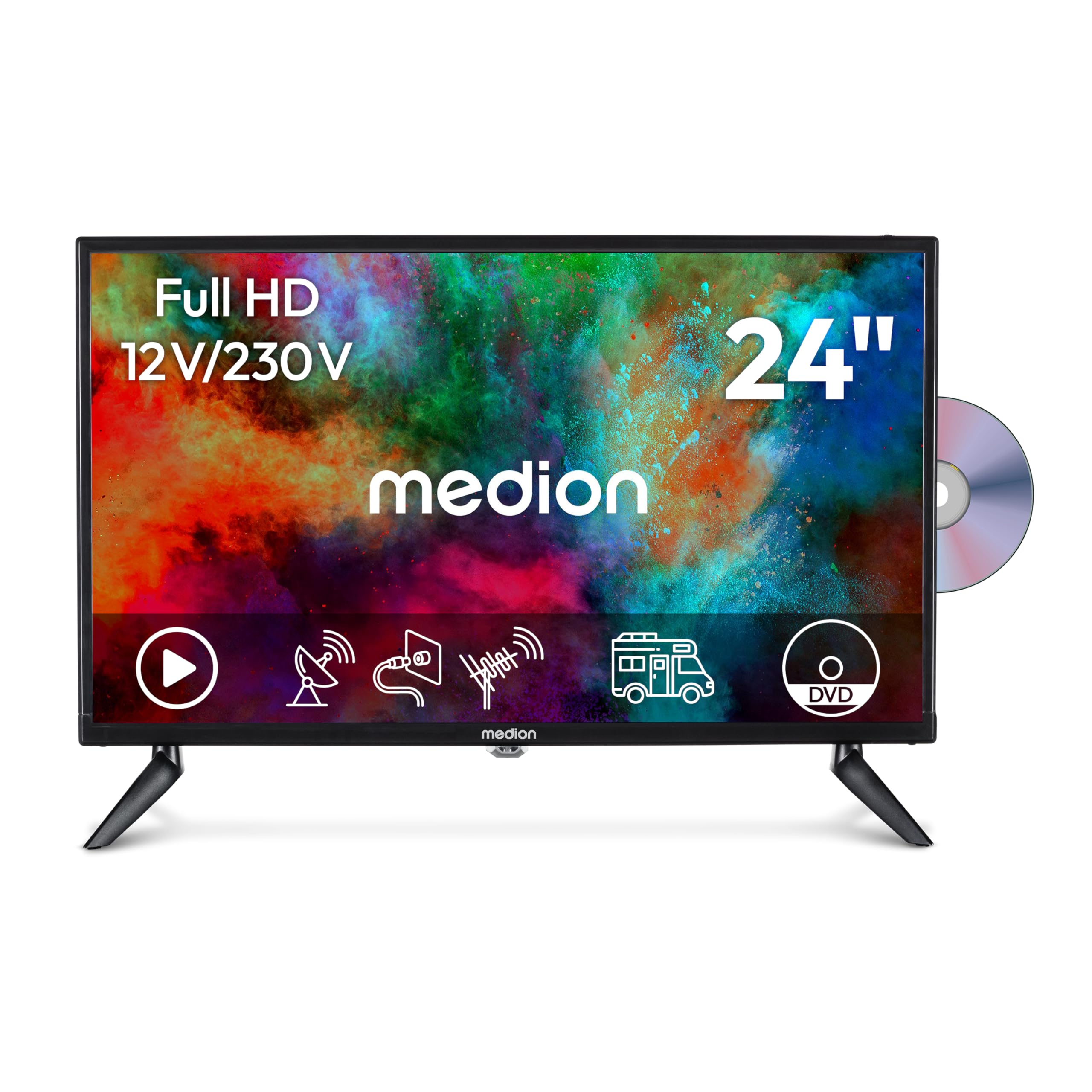 Medion MD819001 TV LED 19" HD con DVD e 12V camper