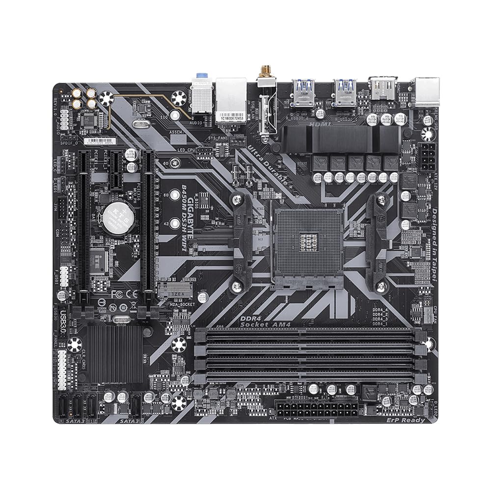 Gigabyte B450M DS3H WiFi scheda madre AM4 DDR4