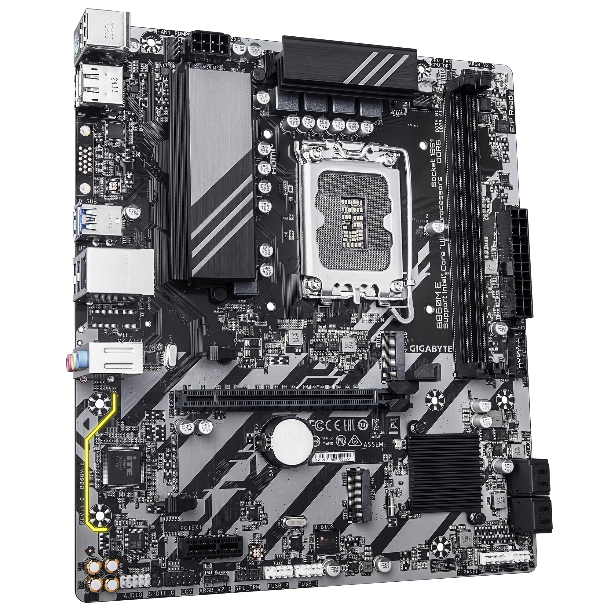 Gigabyte B860M E Scheda Madre Intel DDR5 PCIe 4.0
