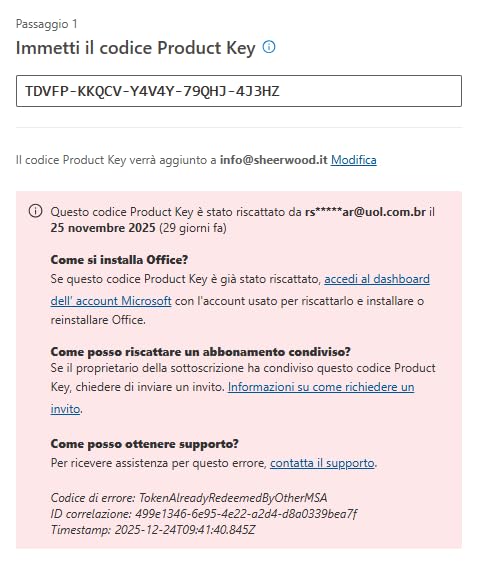 Microsoft 365 Business Standard licenza 12 mesi via email 1 utente