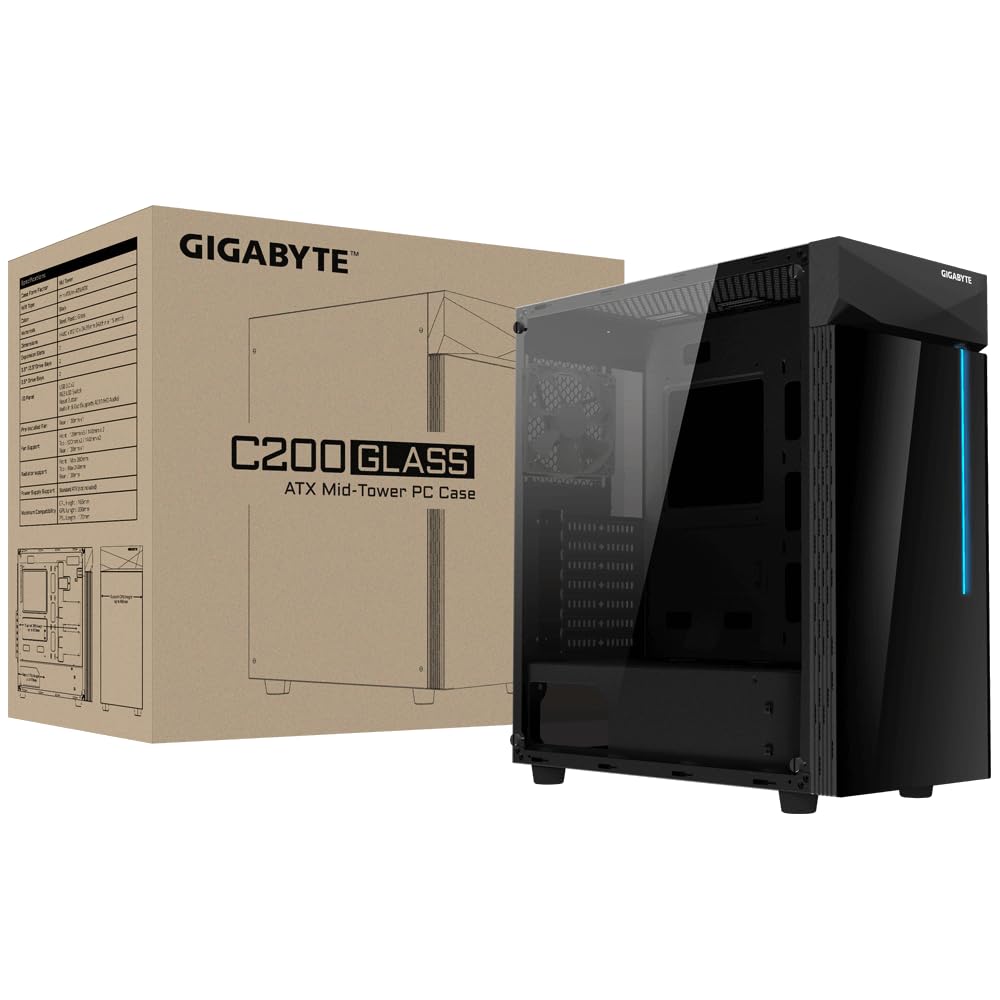 Gigabyte GB-C200G case PC ATX M-ATX Mini-ITX vetro temperato