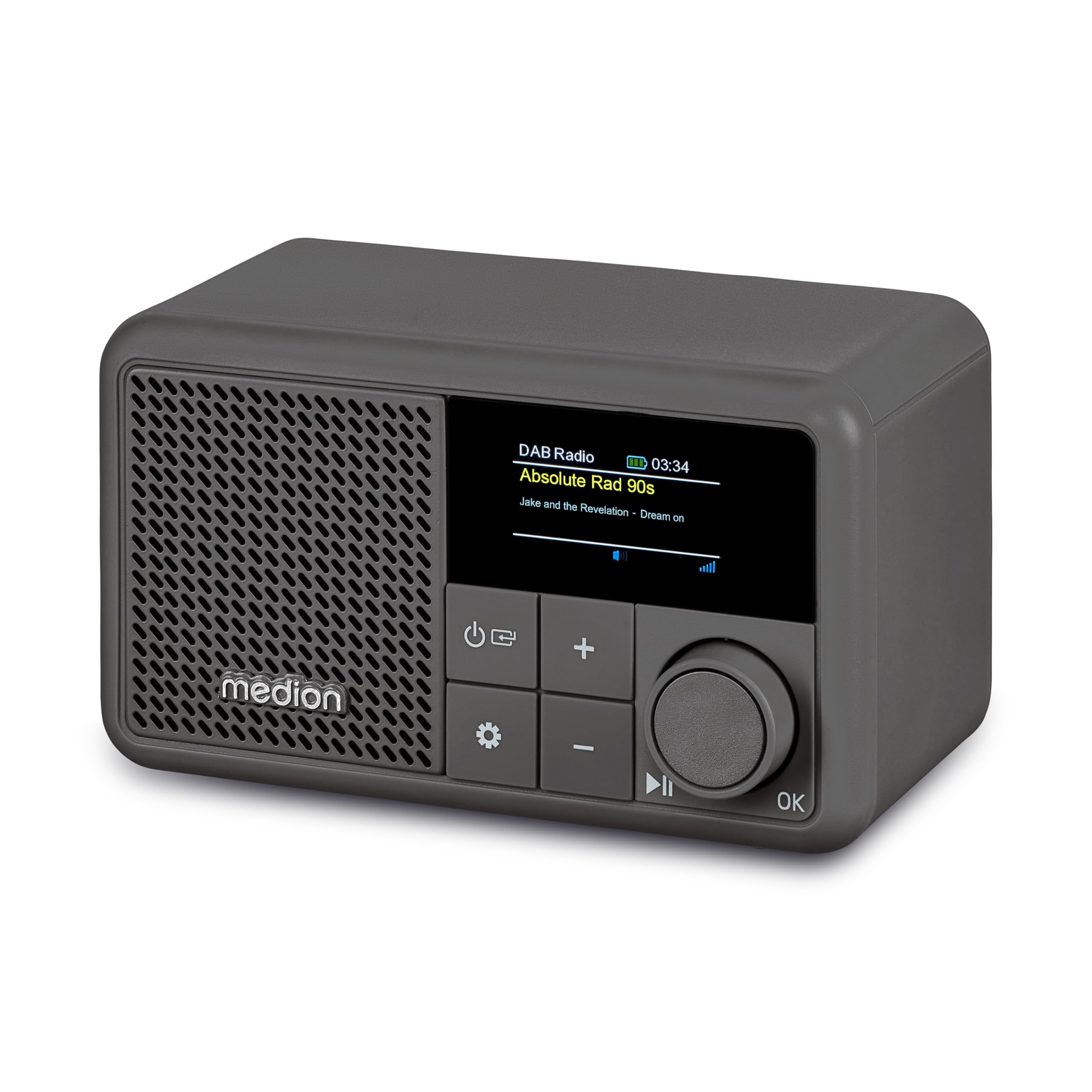 MEDION LIFE S66822 radio DAB+ grigia Bluetooth IPX1