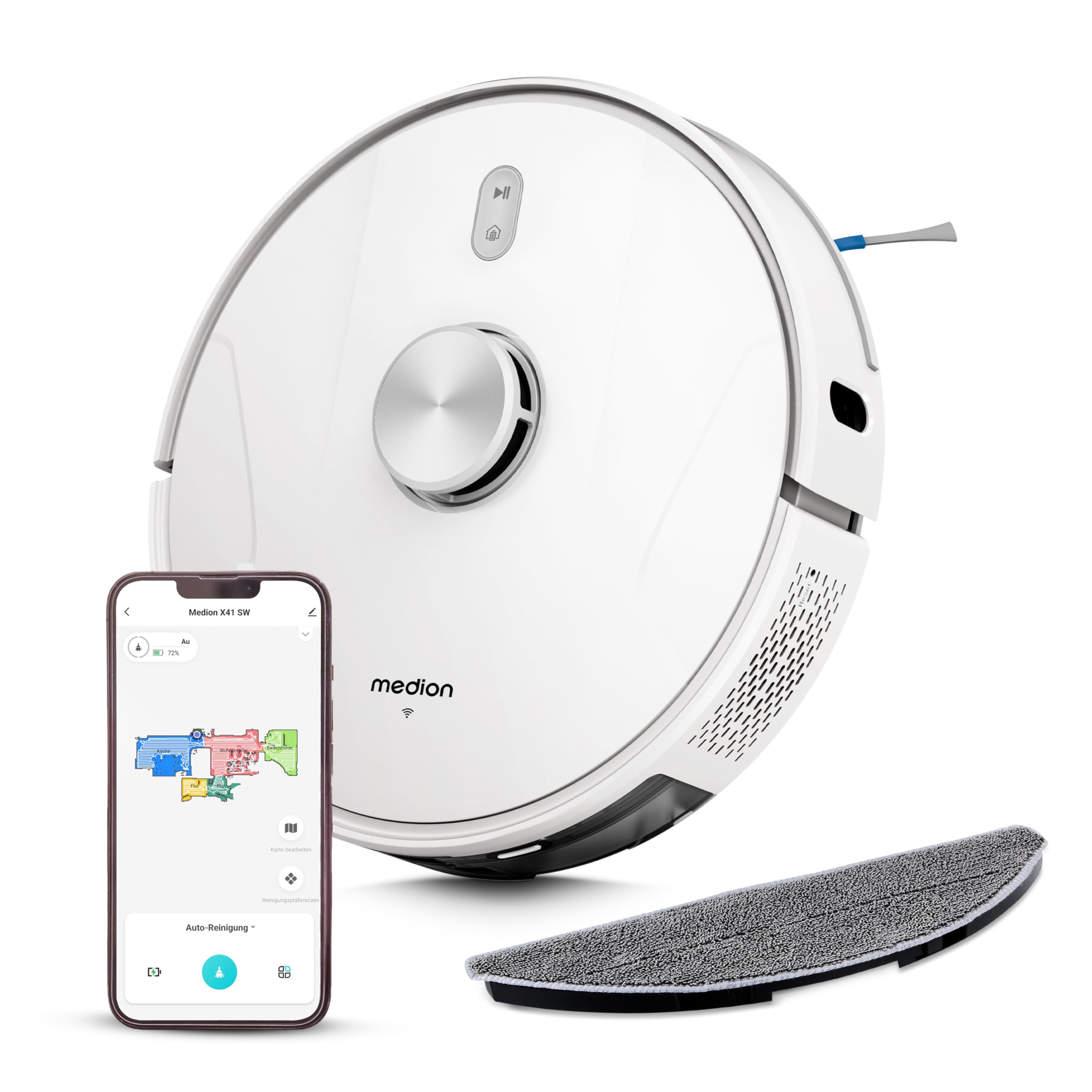 Medion X41 SW+ robot aspirapolvere lavapavimenti con stazione