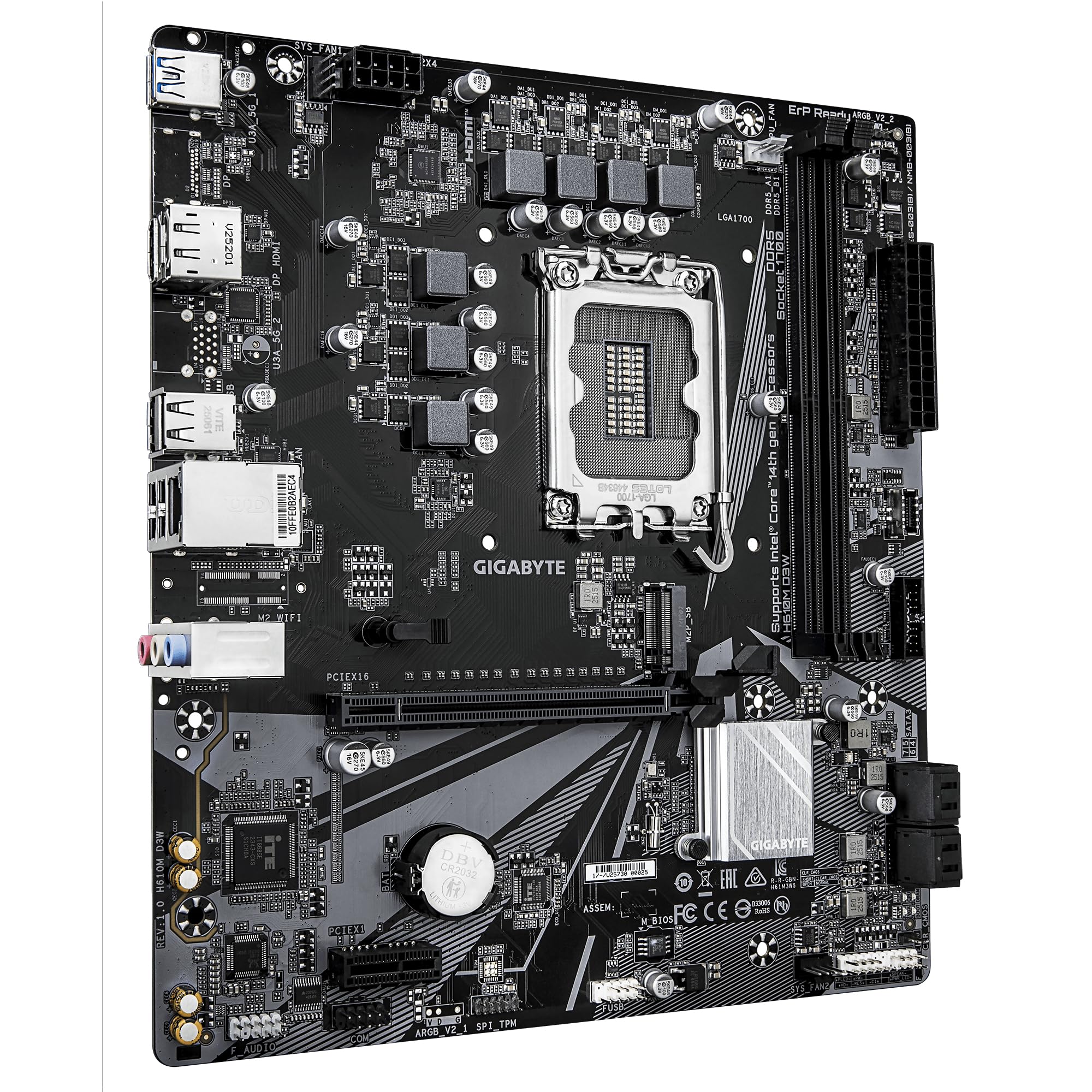 GIGABYTE H610M D3W scheda madre LGA1700 DDR5 M.2