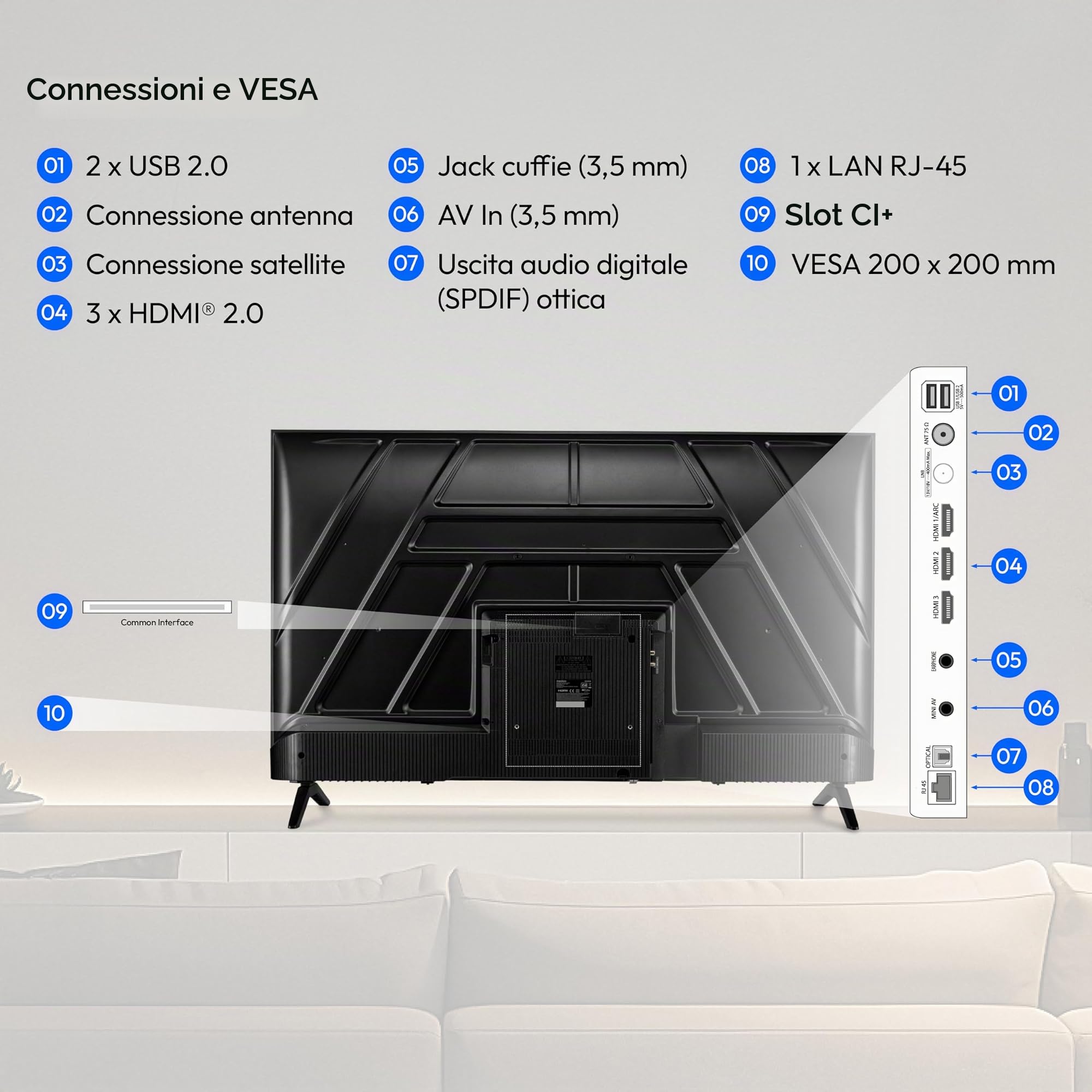 MEDION MD843201 TV Smart 43" Ultra HD HDR10 VIDA