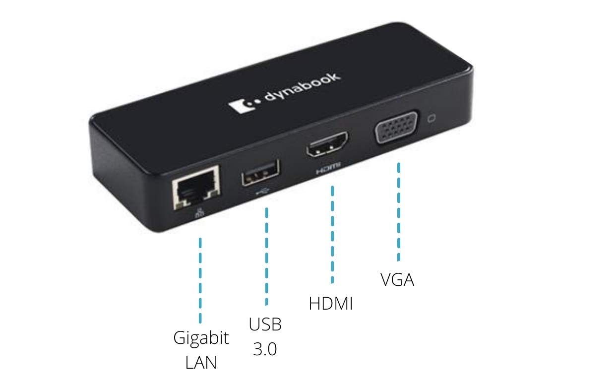 Dynabook Travel Adapter adattatore USB-C HDMI VGA LAN