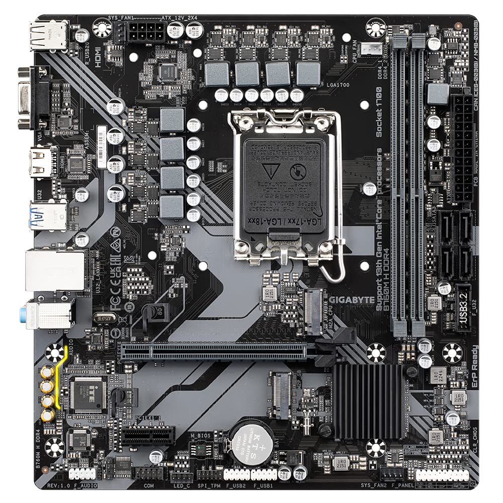 GIGABYTE B760M H DDR4 scheda madre micro-ATX LGA1700