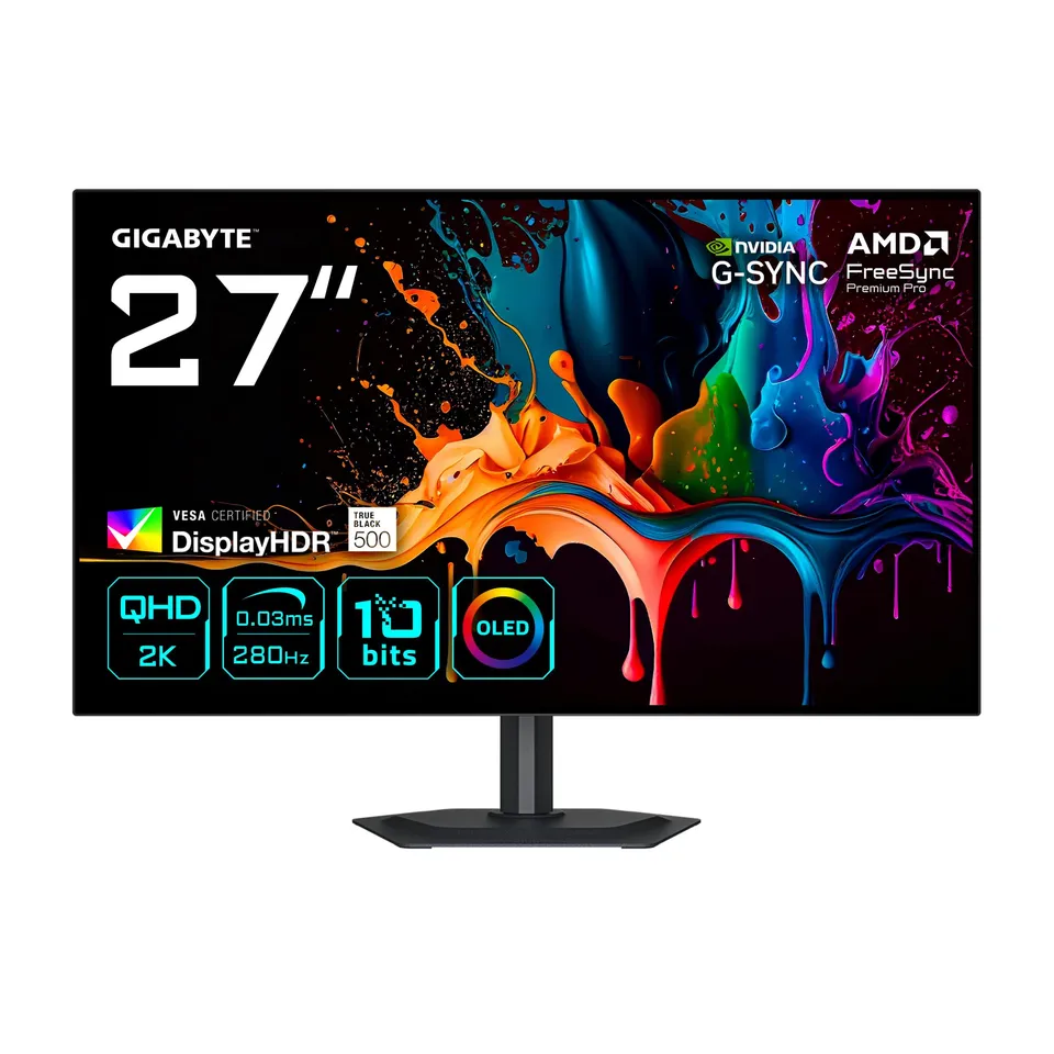 GIGABYTE MO27Q28G monitor gaming OLED 27" QHD 280Hz W-OLED