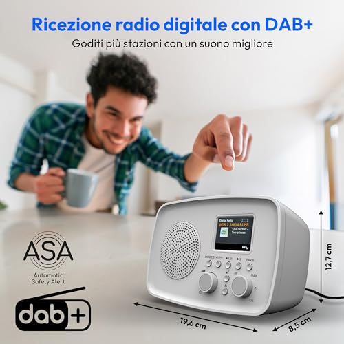 MEDION DRE-1 MD89288 radio DAB+ Bluetooth FM grigia 5W