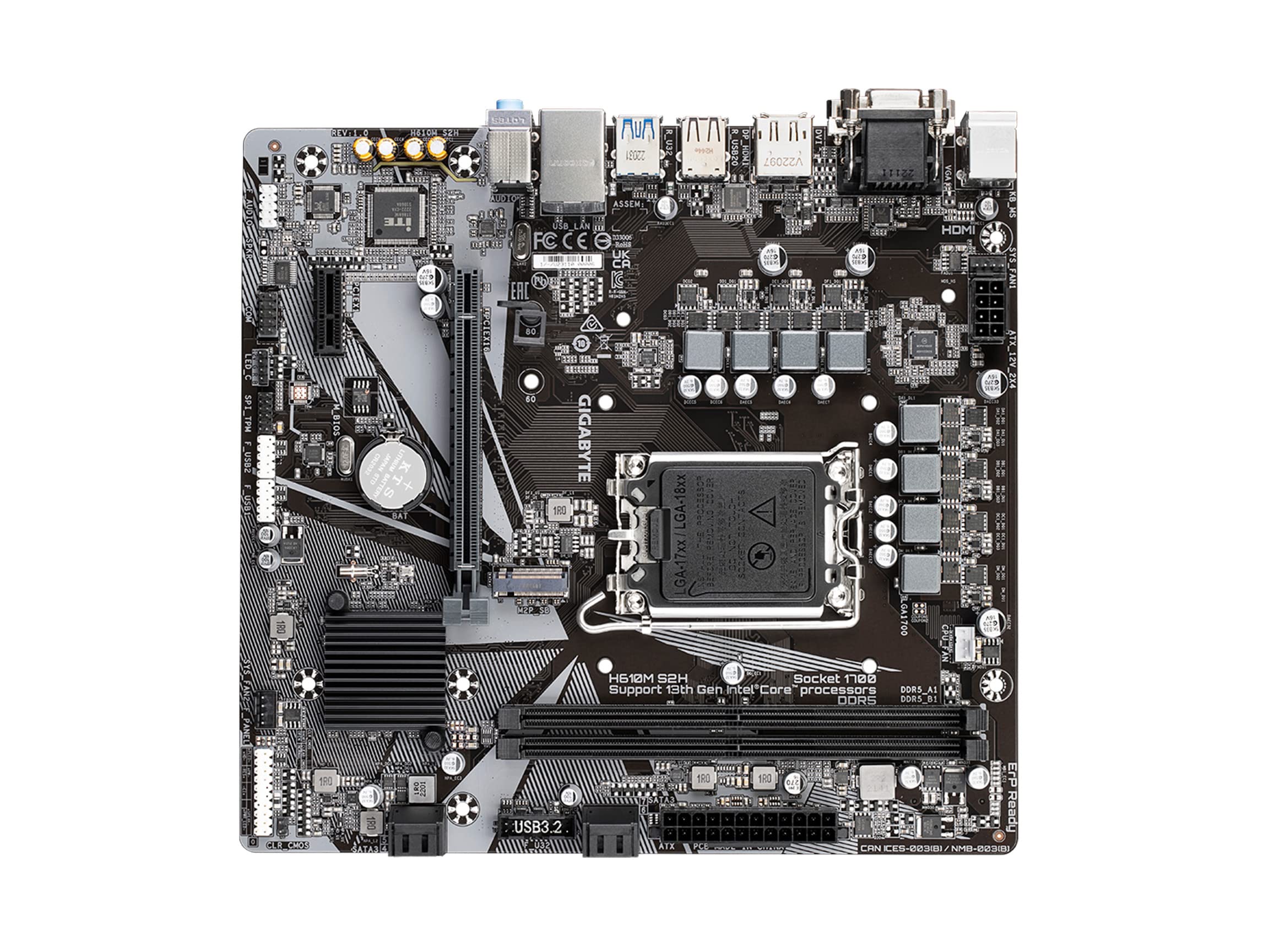 Gigabyte H610M S2H scheda madre LGA1700 DDR5 Micro ATX