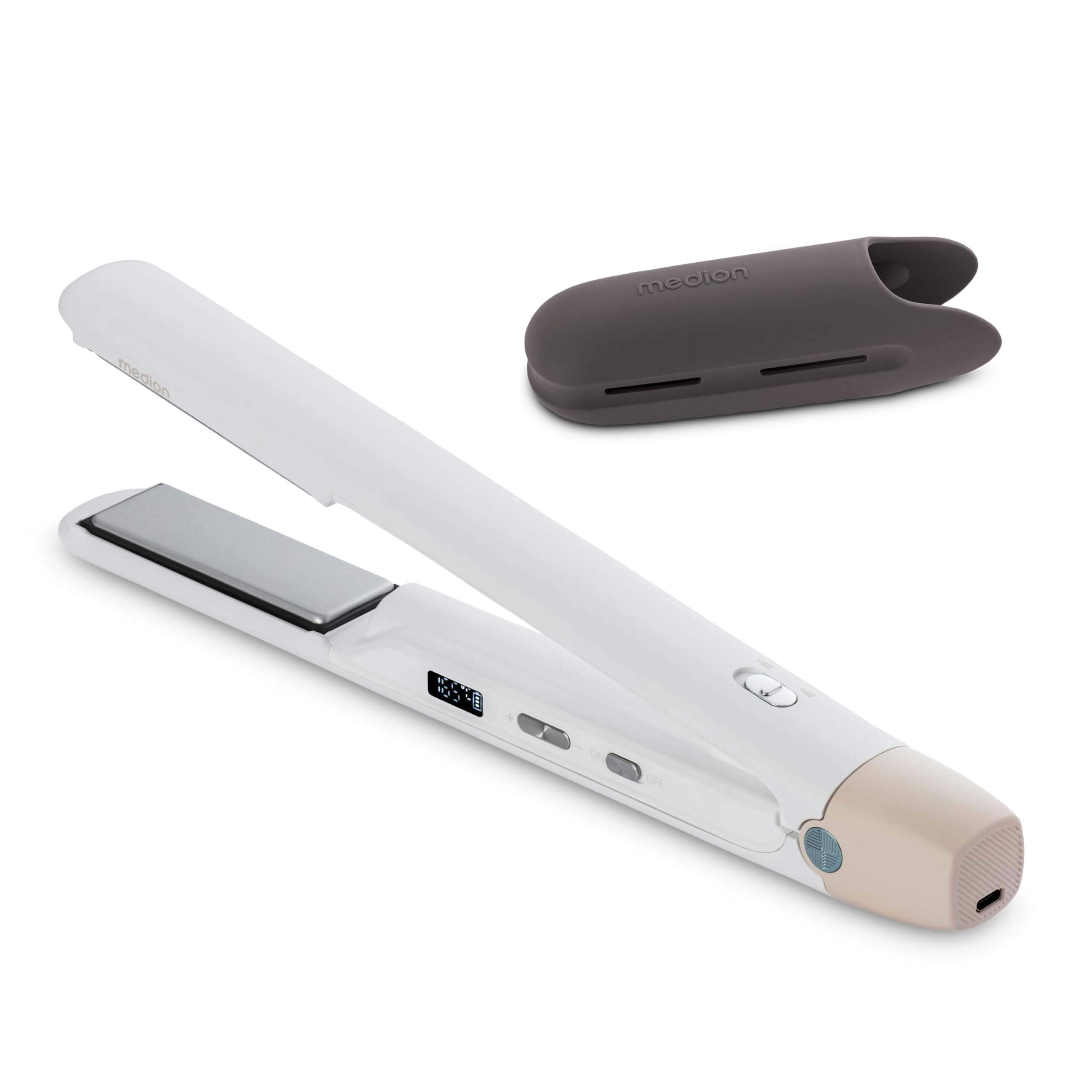 MEDION LIFE HS2 Piastra Capelli Cordless Bianca Ceramica