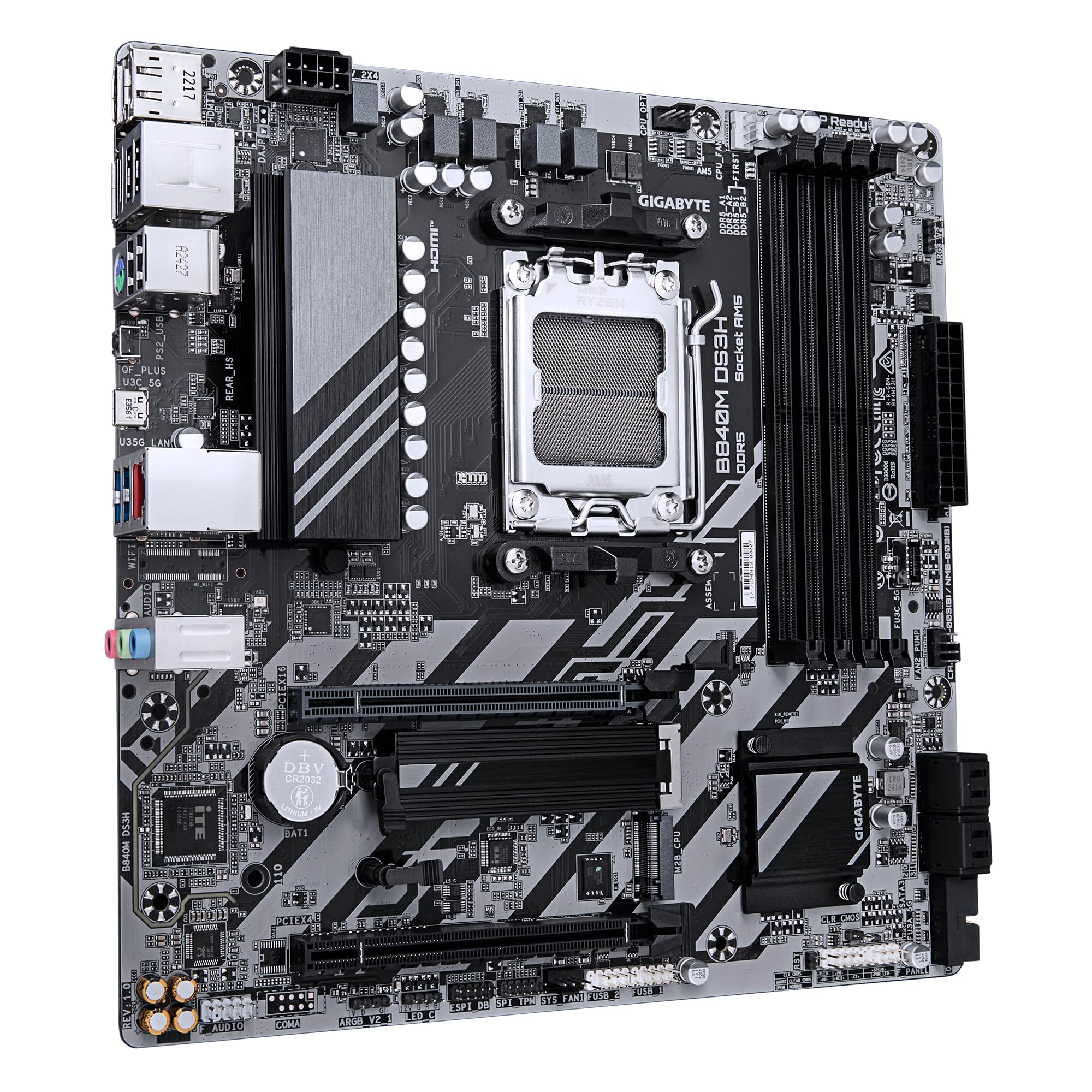 GIGABYTE B840M DS3H scheda madre AM5 DDR5 8200MHz