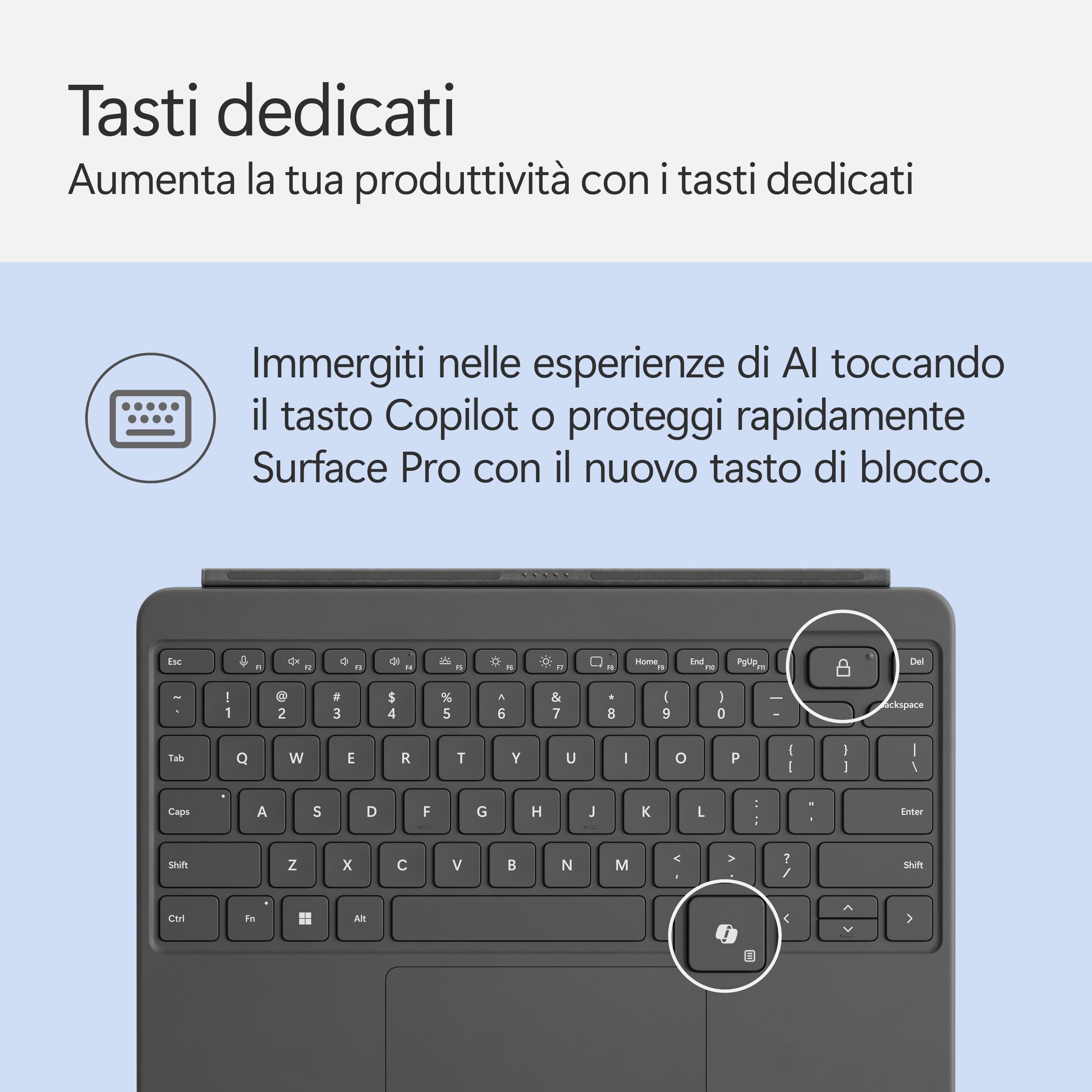 Microsoft Surface Pro 12 tastiera retroilluminata con Slim Pen ardesia