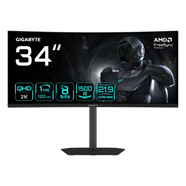 GIGABYTE GS34WQCA Monitor Curvo 34" WQHD 120Hz