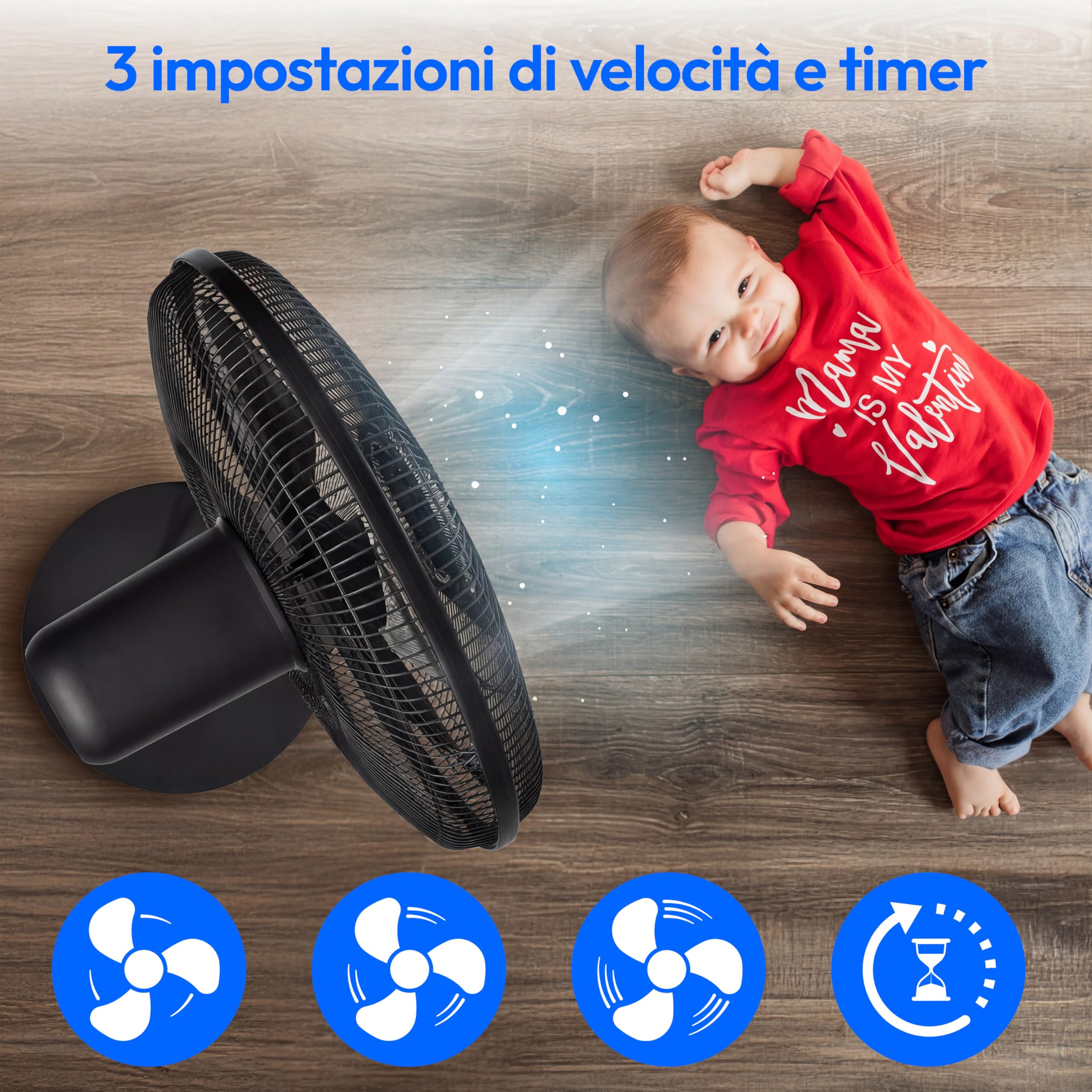 MEDION P21 SF ventilatore a piantana nero 130 cm telecomando