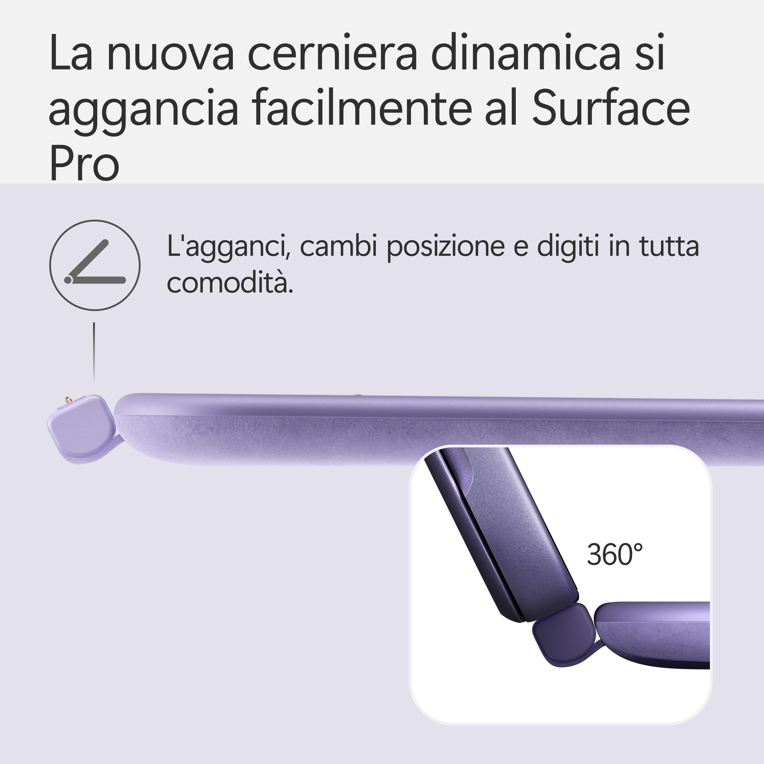 Microsoft Surface Pro 12'' Tastiera con Slim Pen Viola retroilluminata