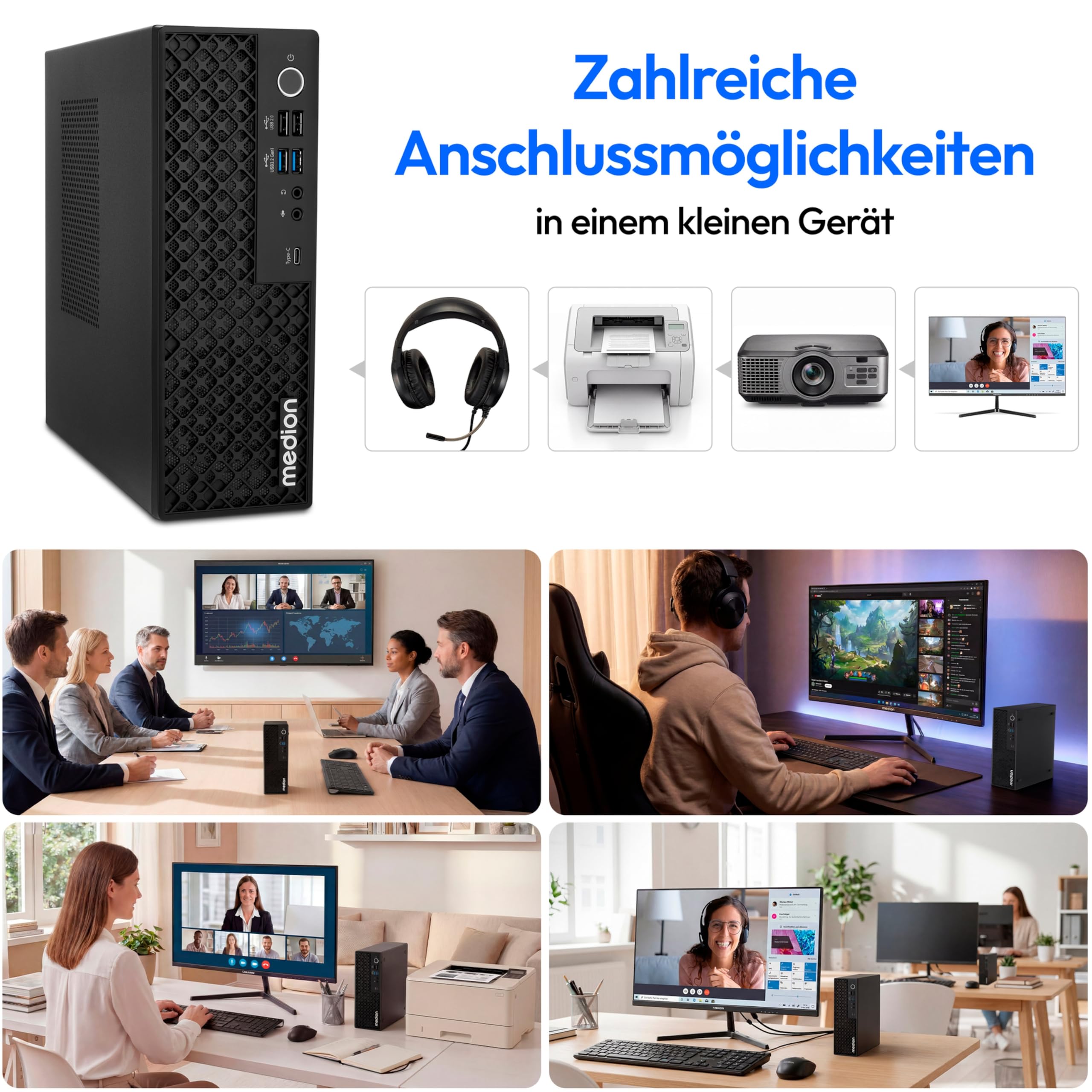 MEDION Picoworx T80 III MD340020 Mini PC Ultra 5 226V 16GB 512GB