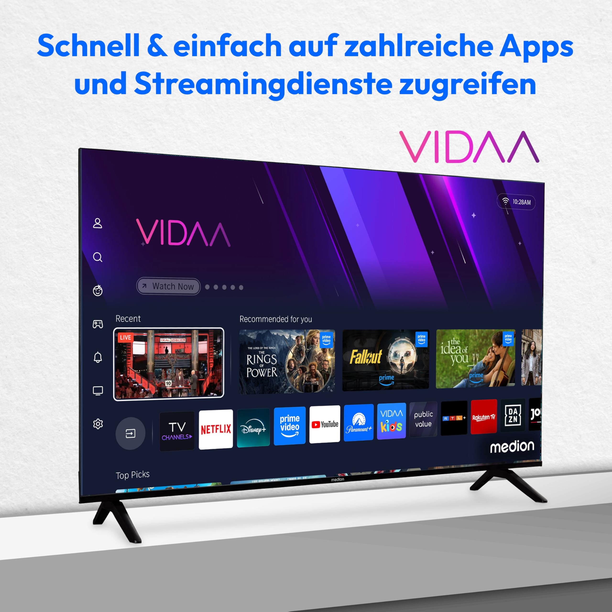 Medion MD 850601 TV QLED 50 pollici 4K Smart Vidaa