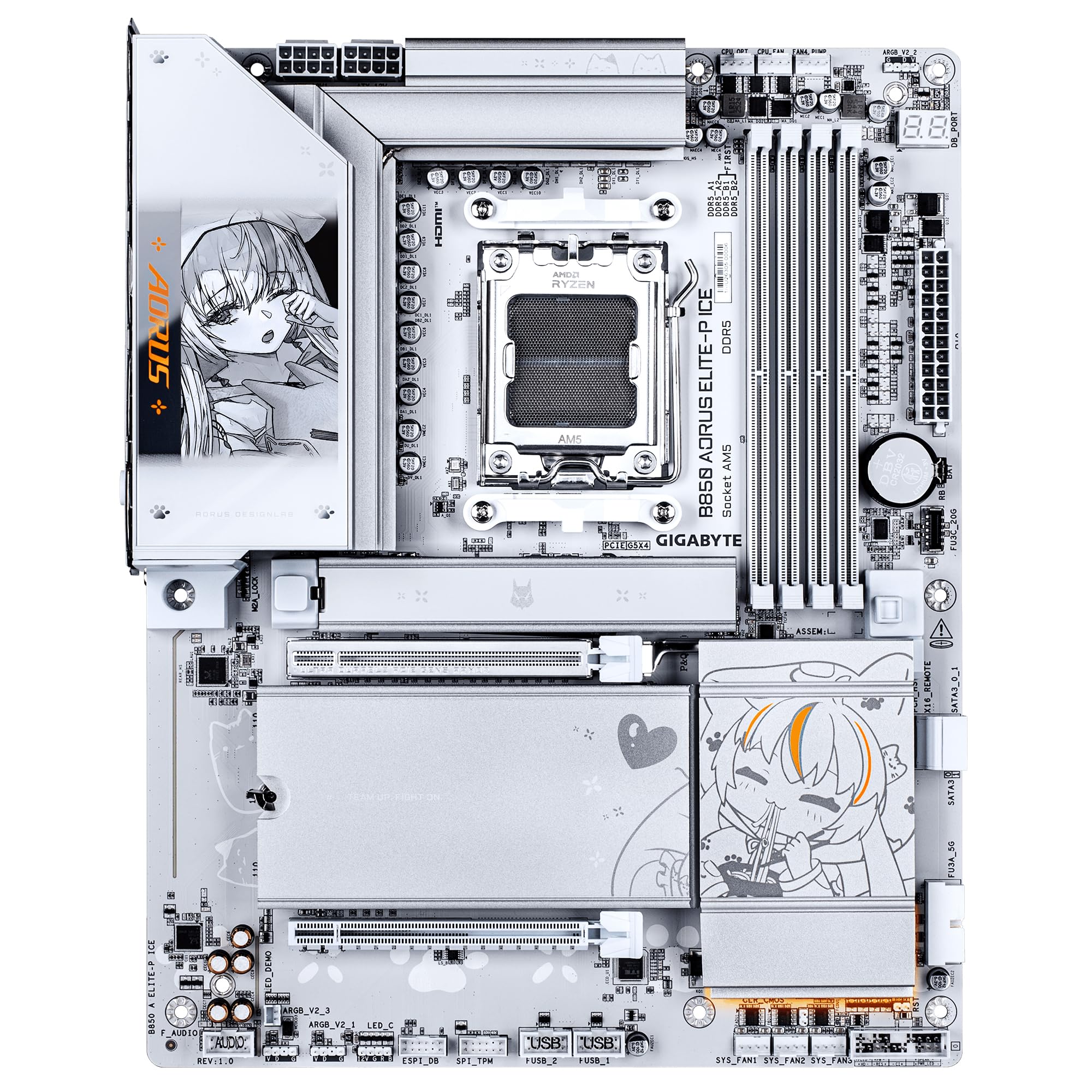 Gigabyte B850 Aorus Elite-P Ice scheda madre AM5 bianca