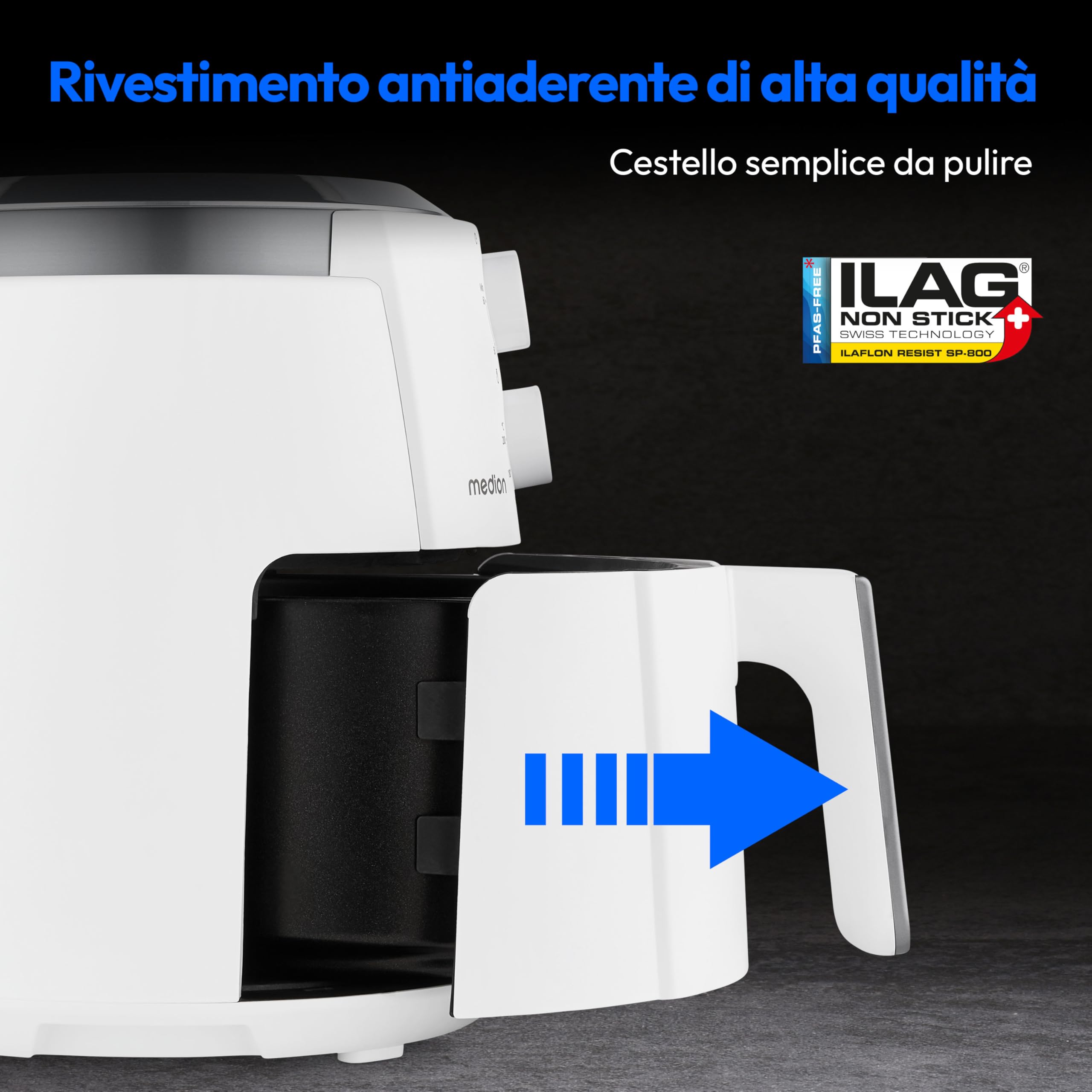 MEDION LIFE P30 L MD13020 friggitrice ad aria 4,7 litri senza olio