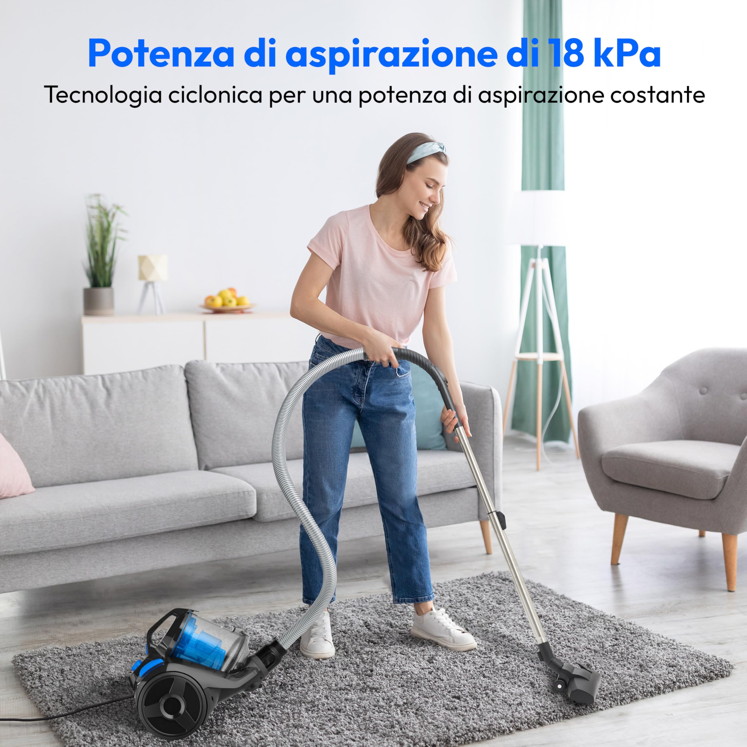 MEDION E2001 aspirapolvere senza sacco 800W 2L