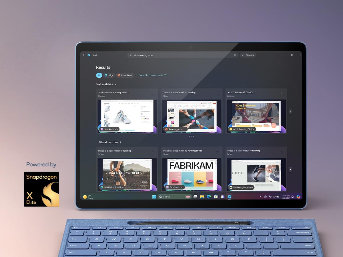 Microsoft Surface Pro 11 Snapdragon X Elite notebook 16GB 512GB zaffiro OLED