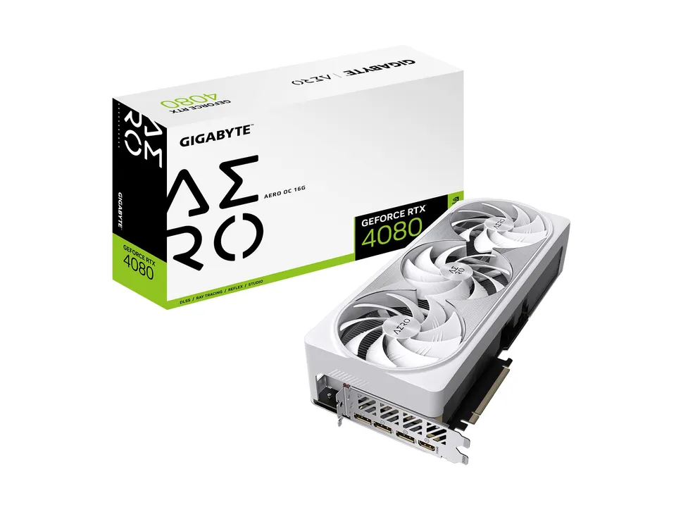 GIGABYTE RTX 4080 AERO OC 16G Scheda Video 16GB GDDR6X bianca