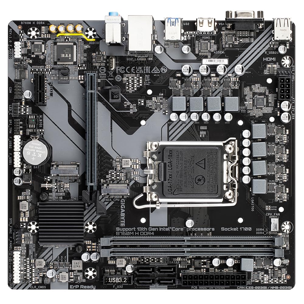 GIGABYTE B760M H DDR4 scheda madre micro-ATX LGA1700