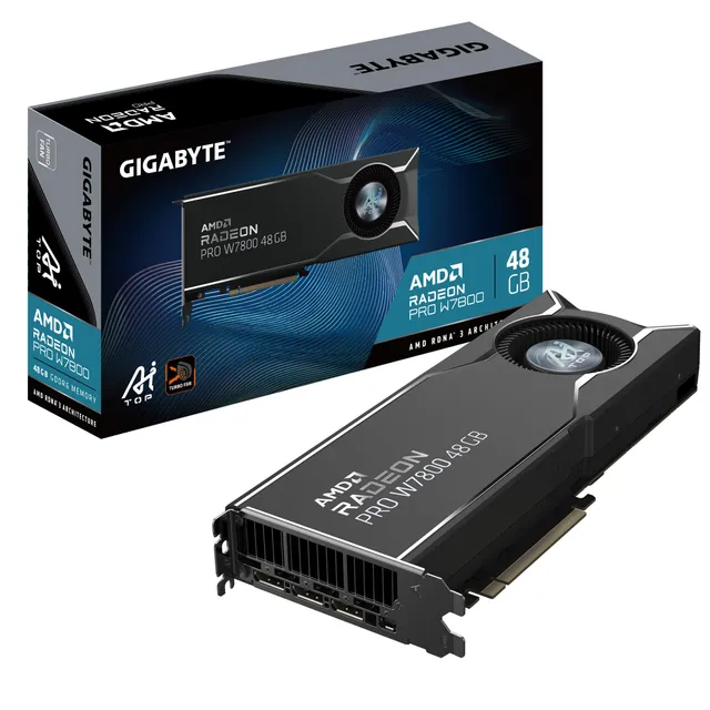 GIGABYTE AI TOP Radeon PRO W7800 scheda video 48GB ECC