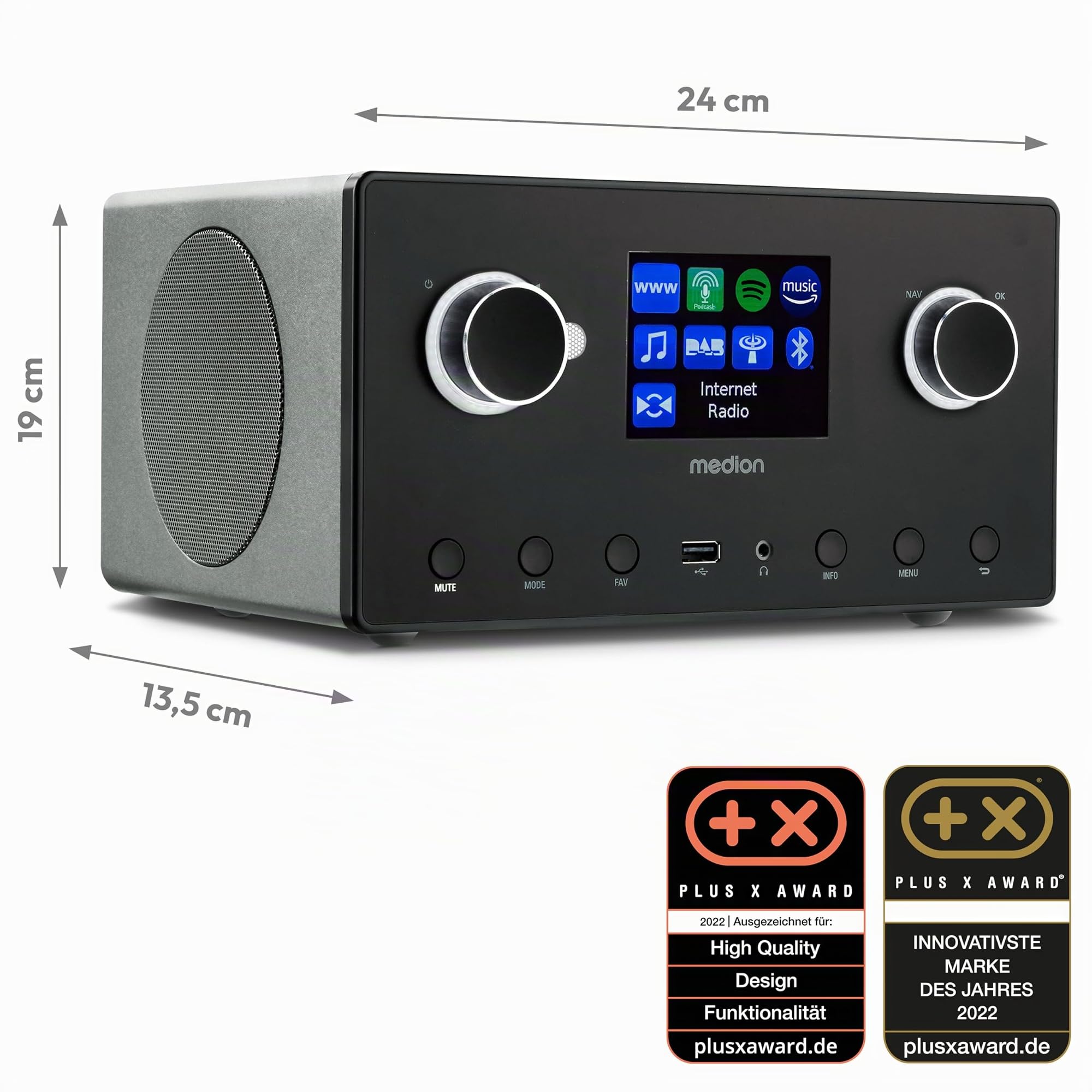 MEDION Life P85444 2.1 radio internet titanio DAB+