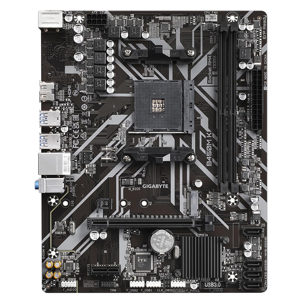 GIGABYTE B450M K scheda madre AM4 DDR4