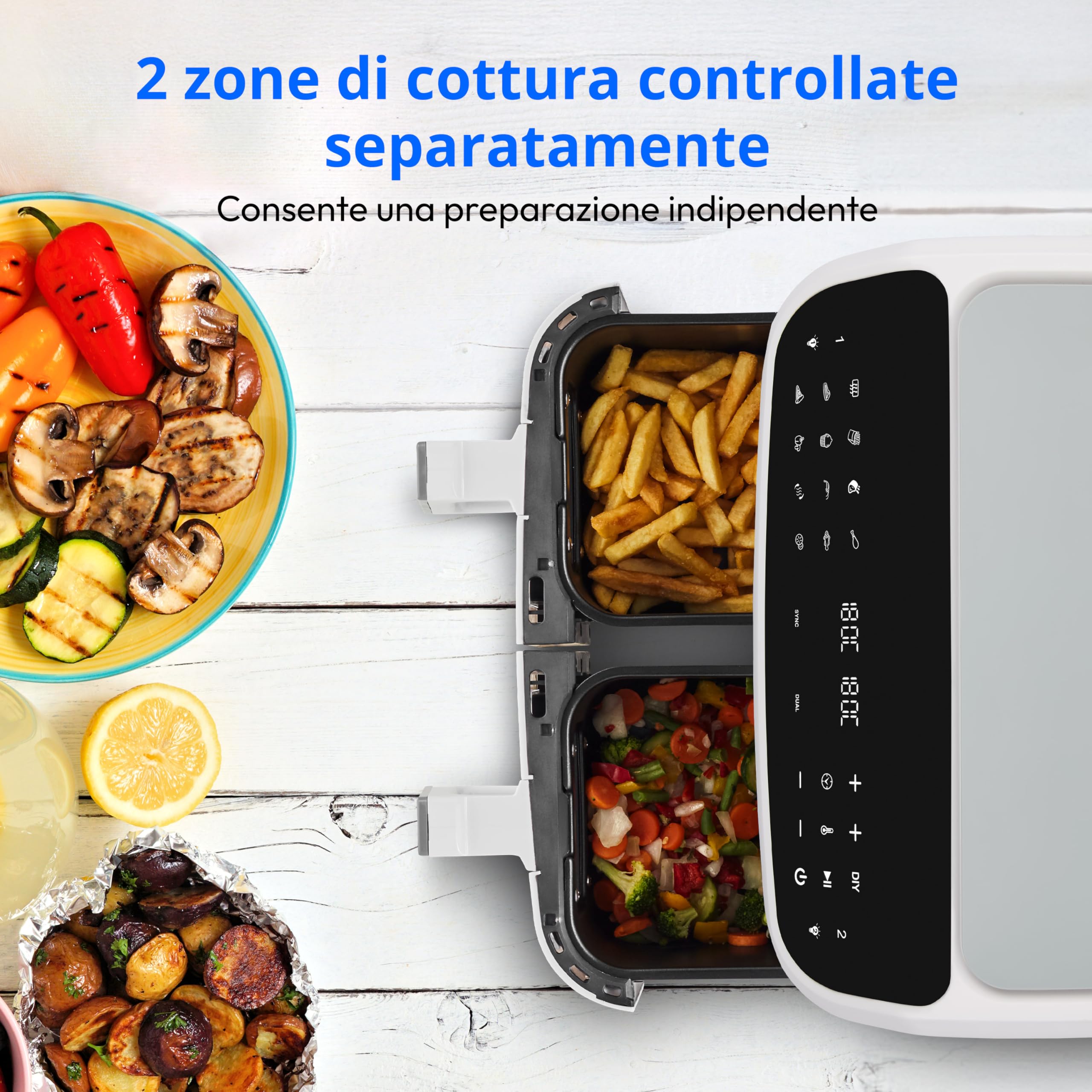 Medion P20 XXL friggitrice ad aria bianco opaco 8,7L