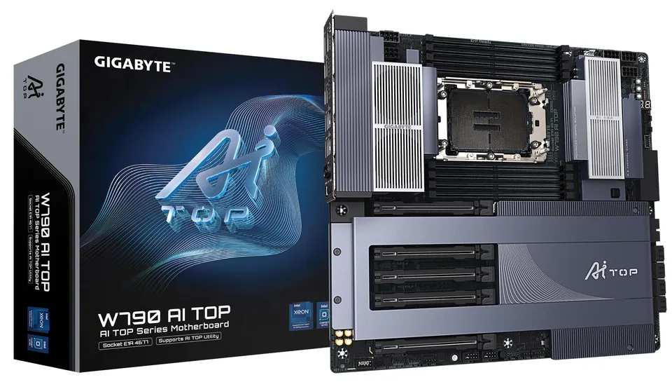 GIGABYTE AI TOP W790 scheda madre Xeon DDR5 Wi-Fi 7
