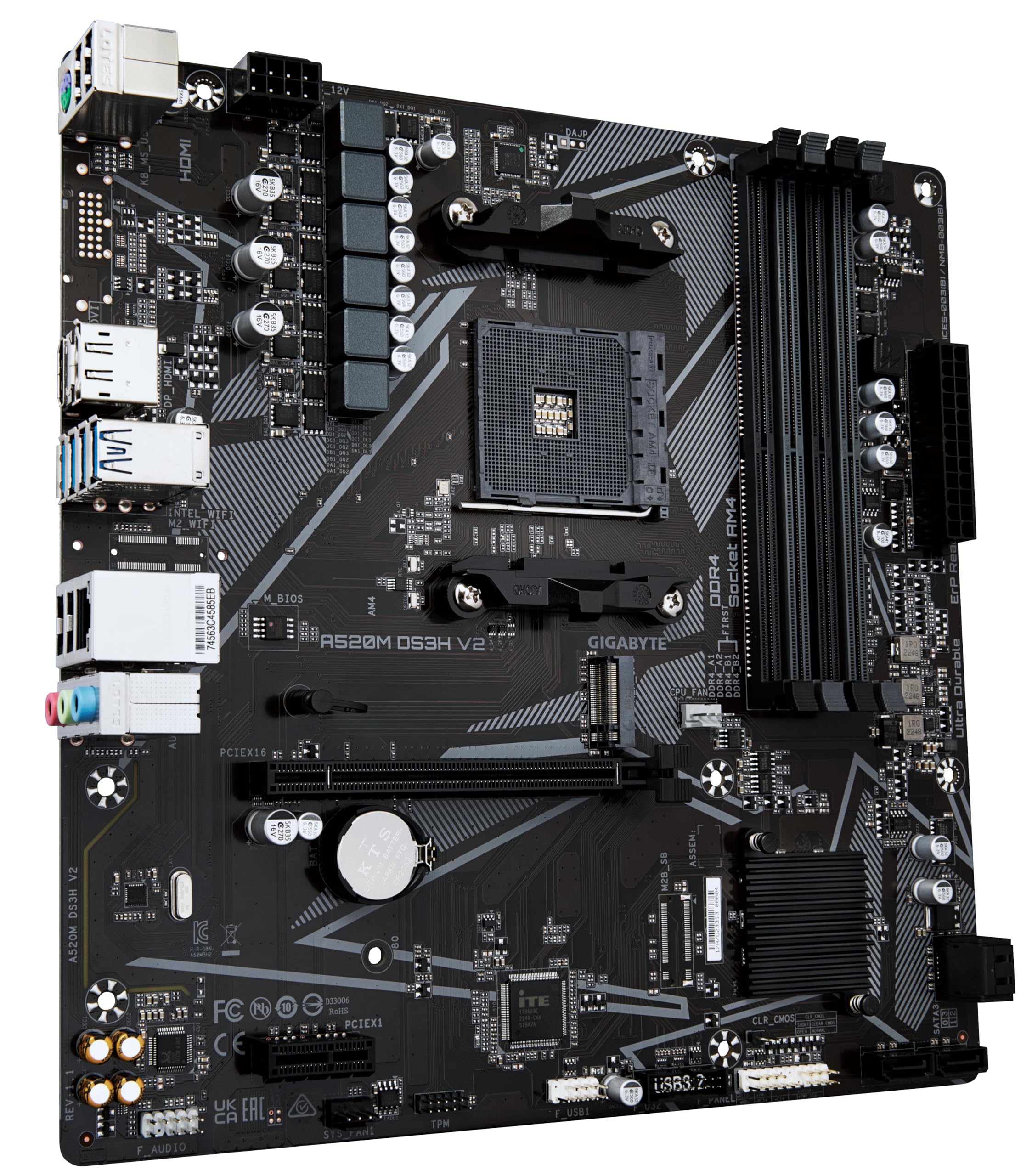 GIGABYTE A520M DS3H V2 Scheda Madre AM4 DDR4 Micro-ATX