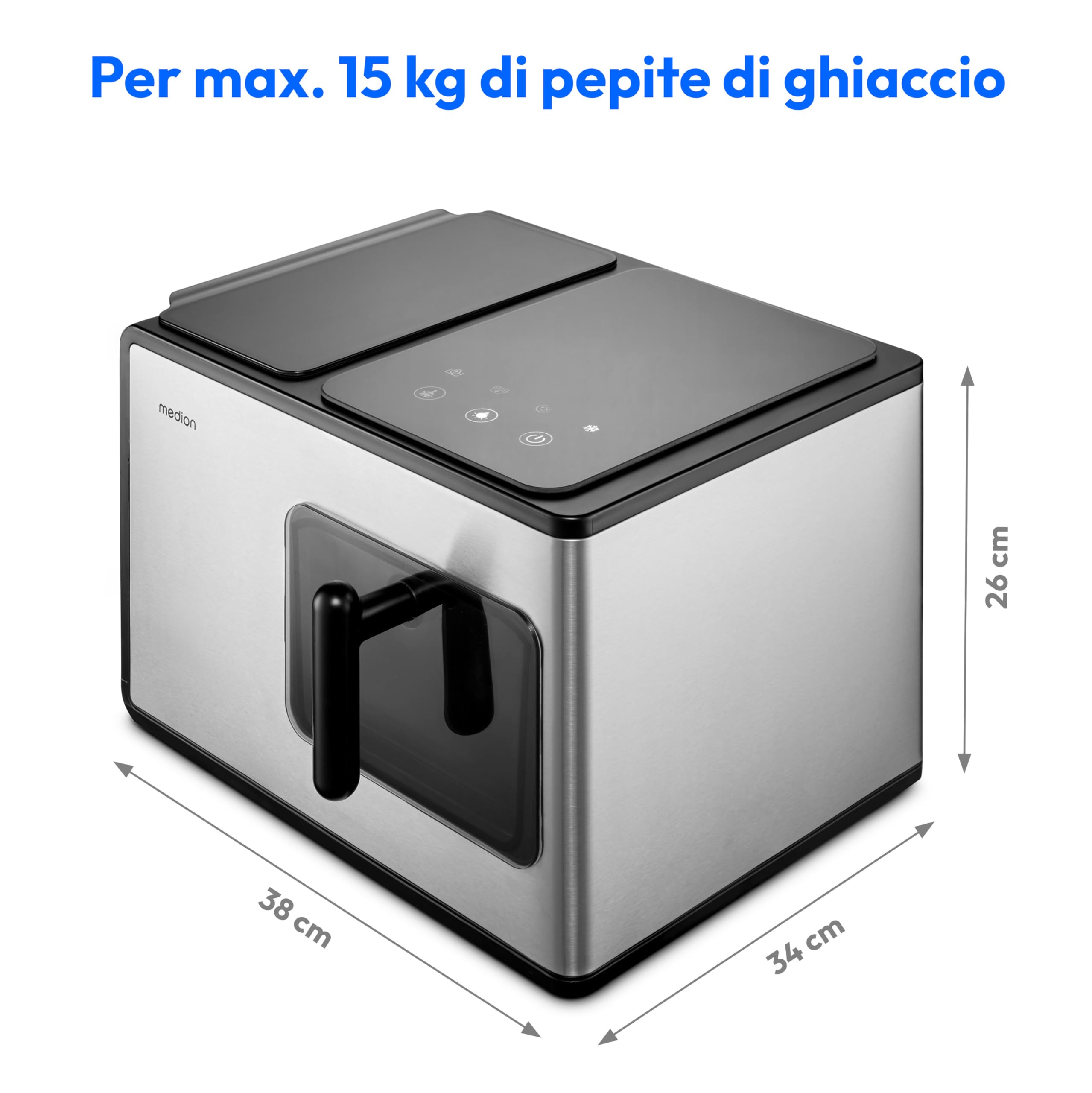 Medion MD 11960 Macchina per Ghiaccio Nugget 2 Litri